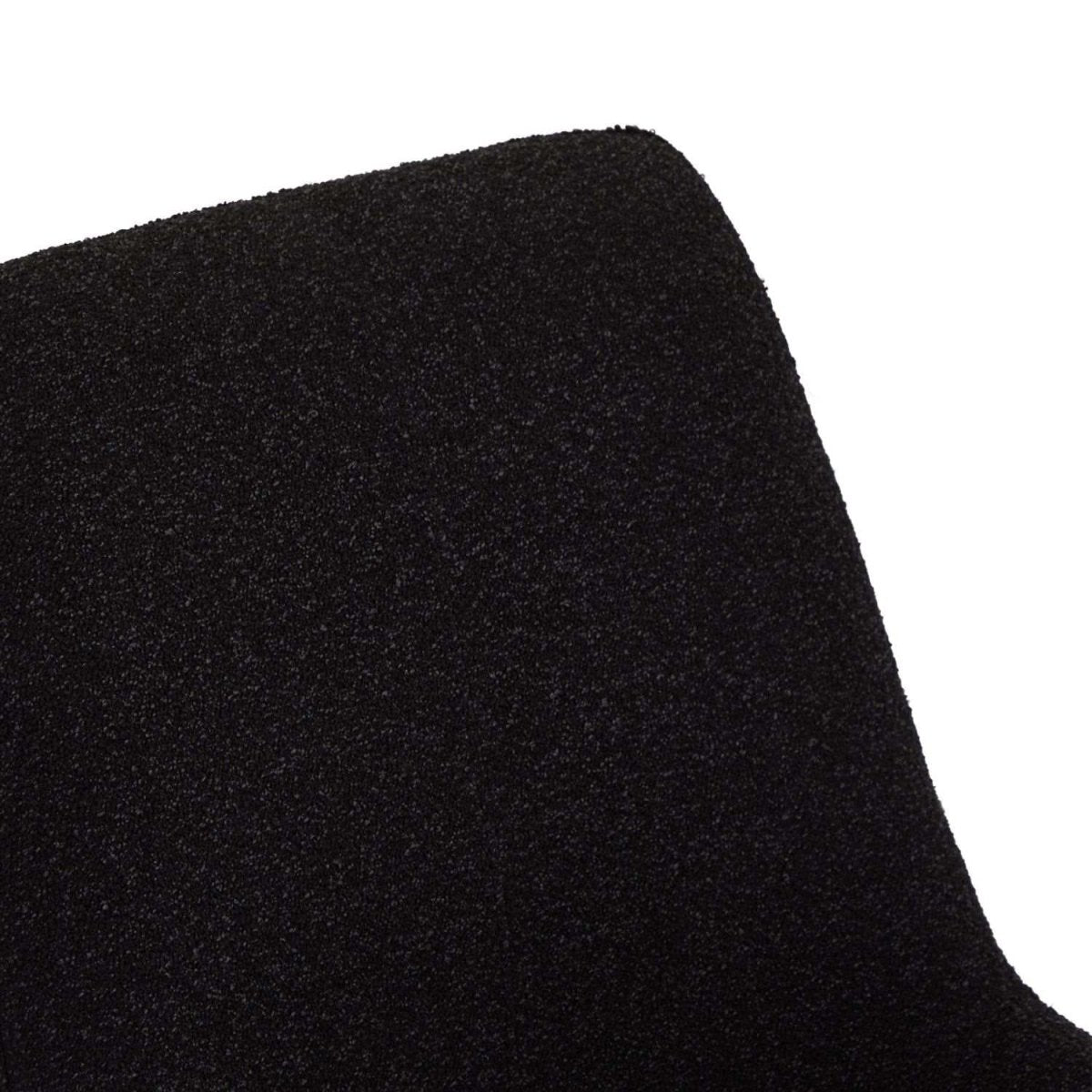 Helena Esszimmerstühle 2er Set - Drehbar, Bouclé-Stoff Schwarz - FURNHOUSE