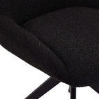 Helena Esszimmerstühle 2er Set - Drehbar, Bouclé-Stoff Schwarz - FURNHOUSE