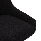 Helena Esszimmerstühle 2er Set - Drehbar, Bouclé-Stoff Schwarz - FURNHOUSE