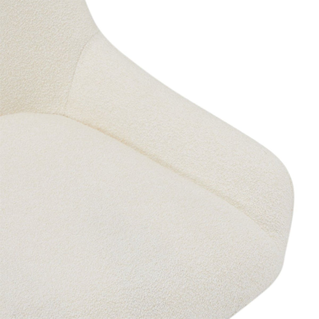 Helena Esszimmerstühle 2er Set - Drehbar, Bouclé-Stoff Weiß - FURNHOUSE