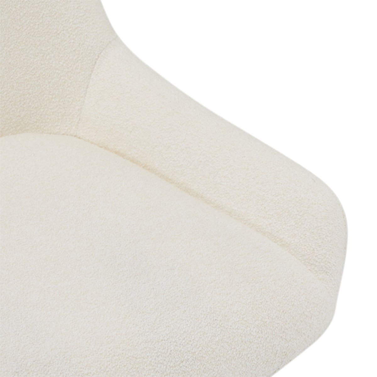 Helena Esszimmerstühle 2er Set - Drehbar, Bouclé-Stoff Weiß - FURNHOUSE