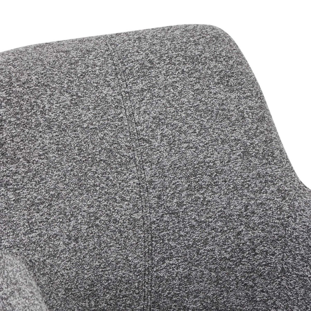 Helena Esszimmerstühle mit Armlehne 2er Set - Drehbar, Bouclé-Stoff Grau - FURNHOUSE