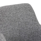 Helena Esszimmerstühle mit Armlehne 2er Set - Drehbar, Bouclé-Stoff Grau - FURNHOUSE