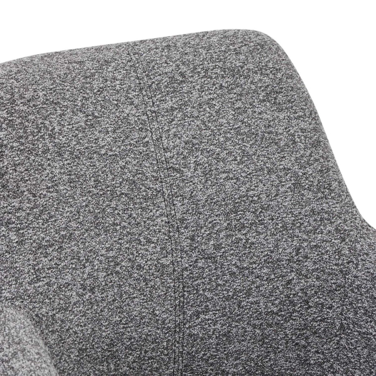 Helena Esszimmerstühle mit Armlehne 2er Set - Drehbar, Bouclé-Stoff Grau - FURNHOUSE