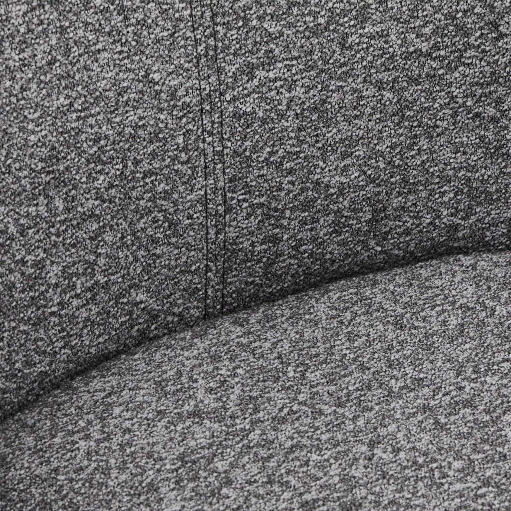 Helena Esszimmerstühle mit Armlehne 2er Set - Drehbar, Bouclé-Stoff Grau - FURNHOUSE