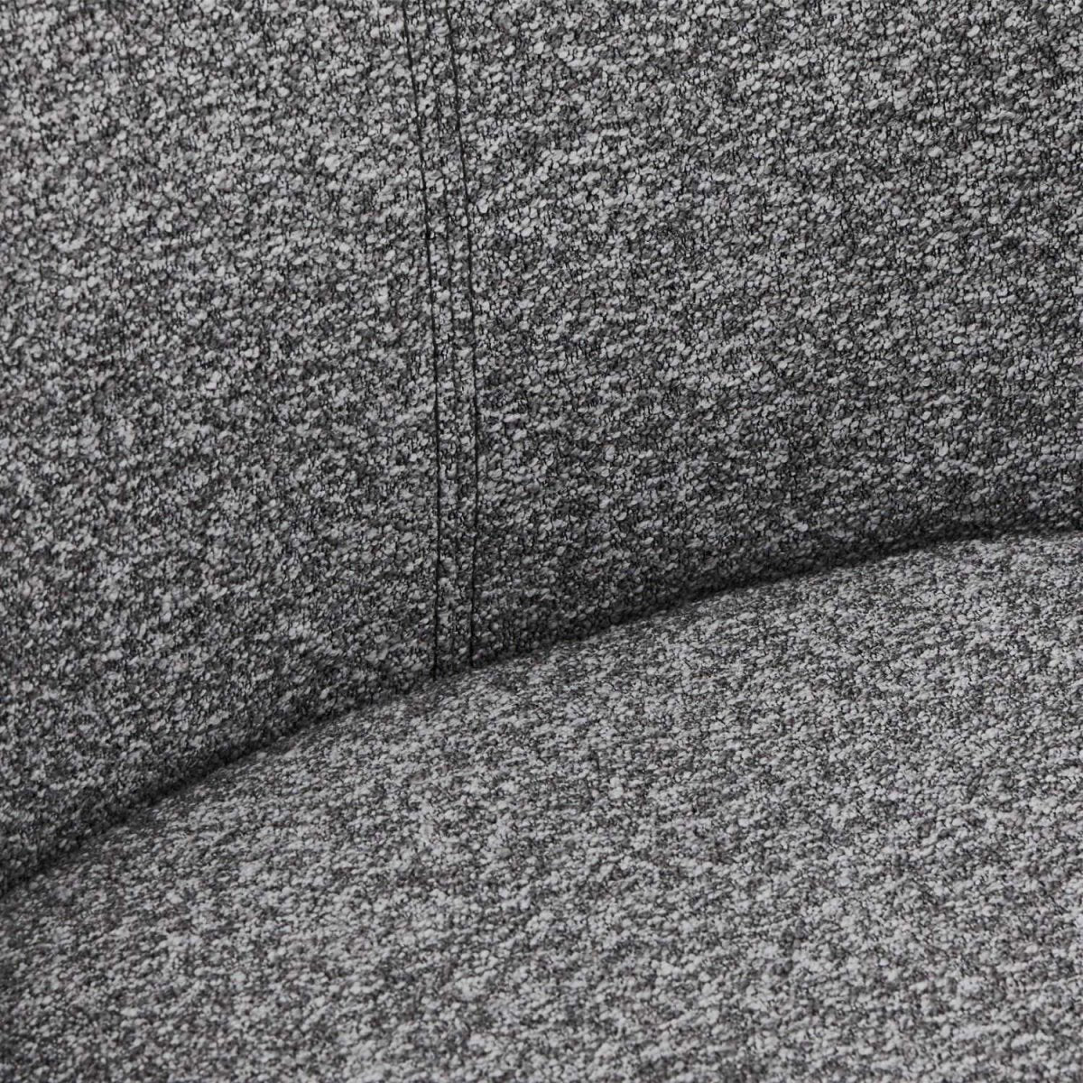 Helena Esszimmerstühle mit Armlehne 2er Set - Drehbar, Bouclé-Stoff Grau - FURNHOUSE