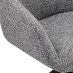 Helena Esszimmerstühle mit Armlehne 2er Set - Drehbar, Bouclé-Stoff Grau - FURNHOUSE