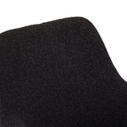 Helena Esszimmerstühle mit Armlehne 2er Set - Drehbar, Bouclé-Stoff Schwarz - FURNHOUSE