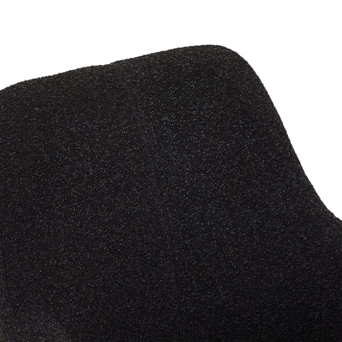 Helena Esszimmerstühle mit Armlehne 2er Set - Drehbar, Bouclé-Stoff Schwarz - FURNHOUSE