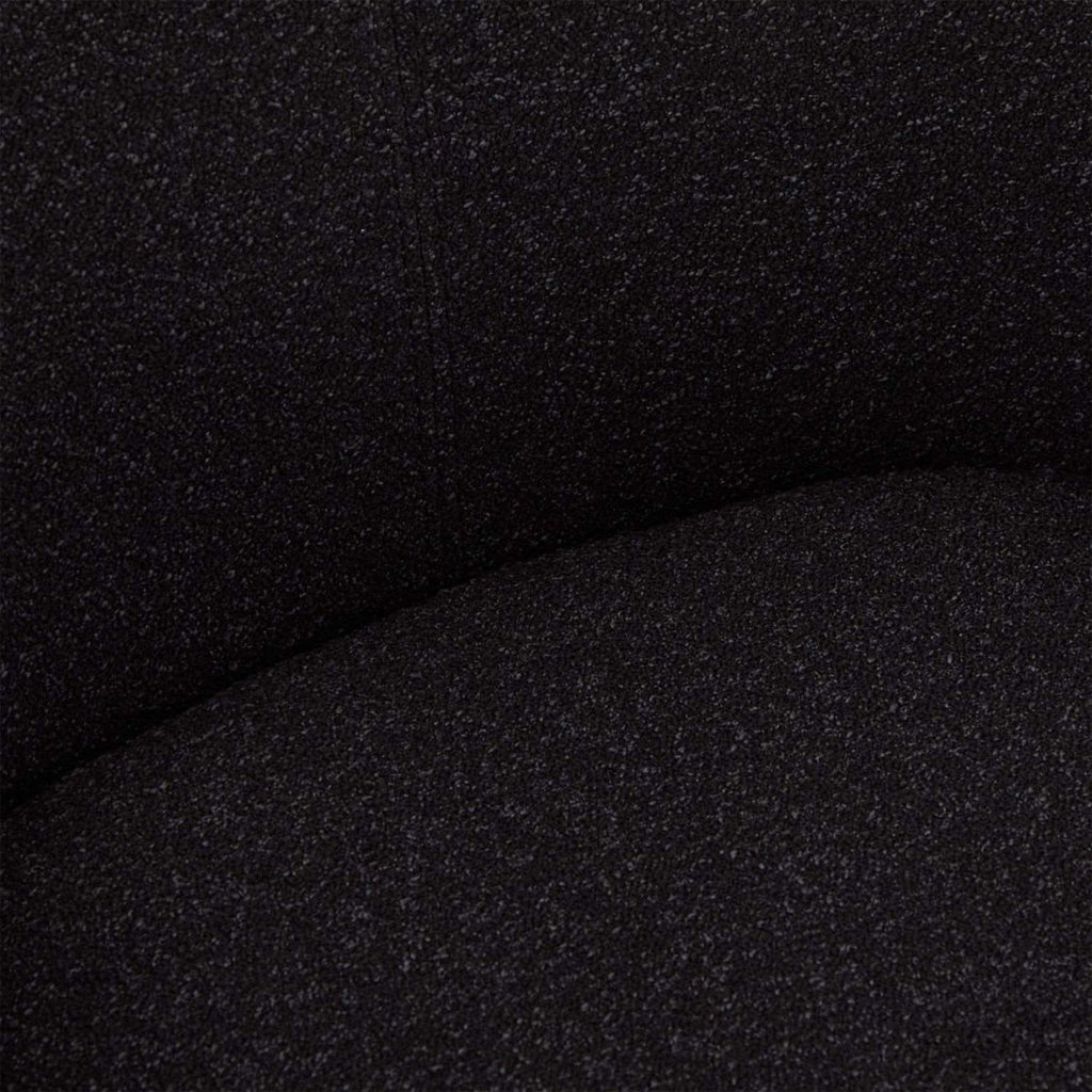 Helena Esszimmerstühle mit Armlehne 2er Set - Drehbar, Bouclé-Stoff Schwarz - FURNHOUSE