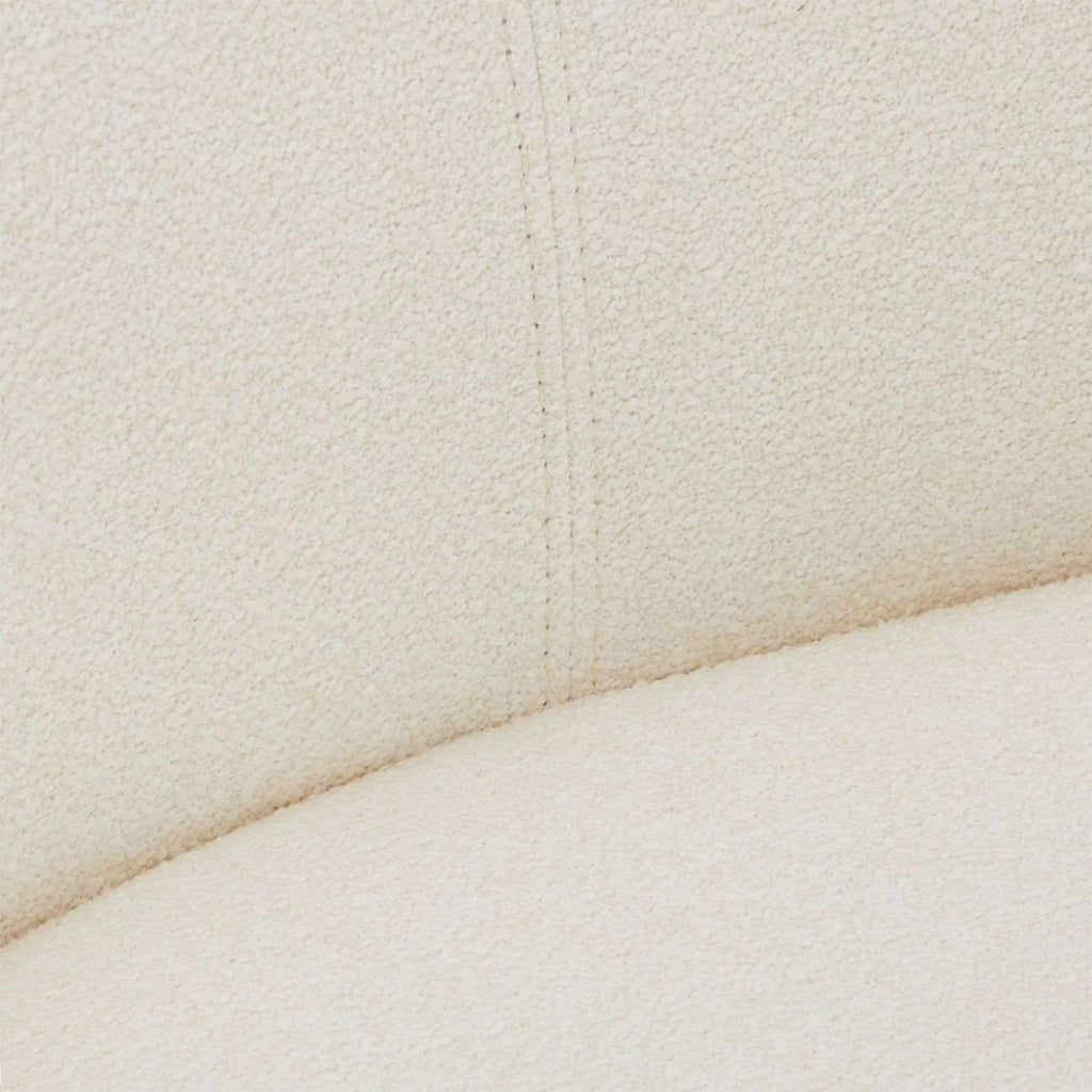 Helena Esszimmerstühle mit Armlehne 2er Set - Drehbar, Bouclé-Stoff Weiß - FURNHOUSE