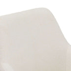 Helena Esszimmerstühle mit Armlehne 2er Set - Drehbar, Bouclé-Stoff Weiß - FURNHOUSE