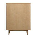 Highboard Svendborg 100 cm - Echtholzfurnier Wildeiche mit Glastüren - FURNHOUSE