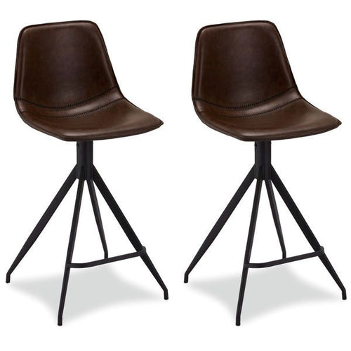 2er Set Barhocker - Braun - FURNHOUSE