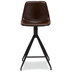 Isabel Barhocker 2er Set - Kunstleder Braun - FURNHOUSE