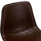 Isabel Barhocker 2er Set - Kunstleder Braun - FURNHOUSE