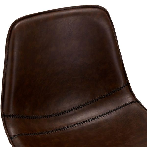 Isabel Barhocker 2er Set - Kunstleder Braun - FURNHOUSE