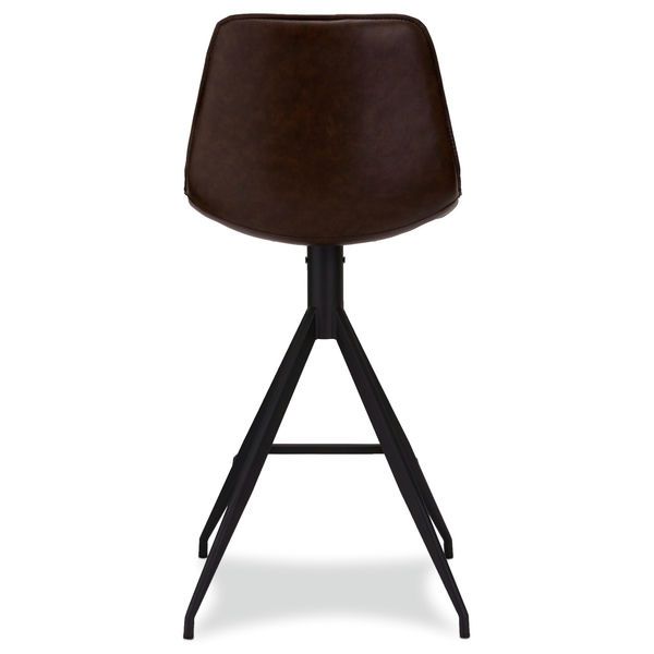 Isabel Barhocker 2er Set - Kunstleder Braun - FURNHOUSE