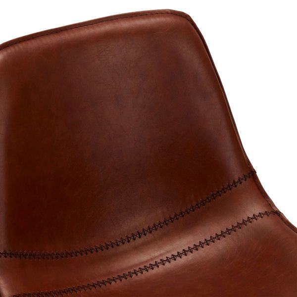 Isabel Barhocker 2er Set - Kunstleder Cognac Braun - FURNHOUSE