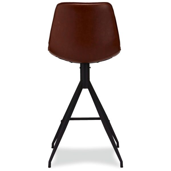 Isabel Barhocker 2er Set - Kunstleder Cognac Braun - FURNHOUSE