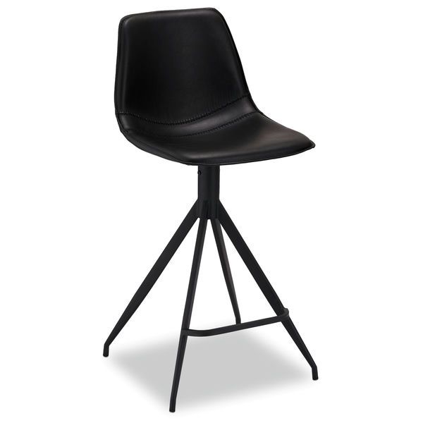 Isabel Barhocker 2er Set - Kunstleder Schwarz - FURNHOUSE