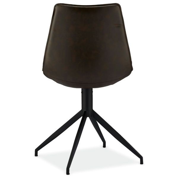 Isabel Esszimmerstühle 2er Set - Drehbar, Kunstleder Braun - FURNHOUSE