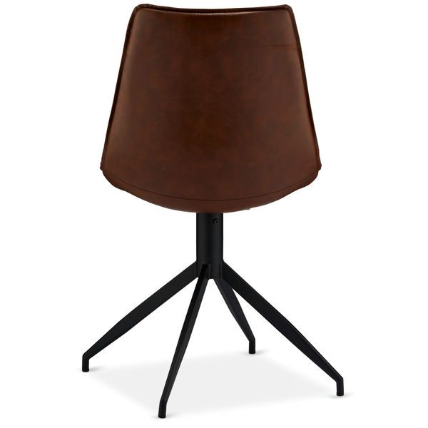 Isabel Esszimmerstühle 2er Set - Drehbar, Kunstleder Cognac Braun - FURNHOUSE