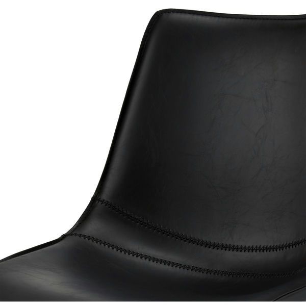 Isabel Esszimmerstühle 2er Set - Drehbar, Kunstleder Schwarz - FURNHOUSE