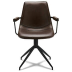 2er Set Esszimmerstühle mit Armlehne - Drehbar - Braun - FURNHOUSE