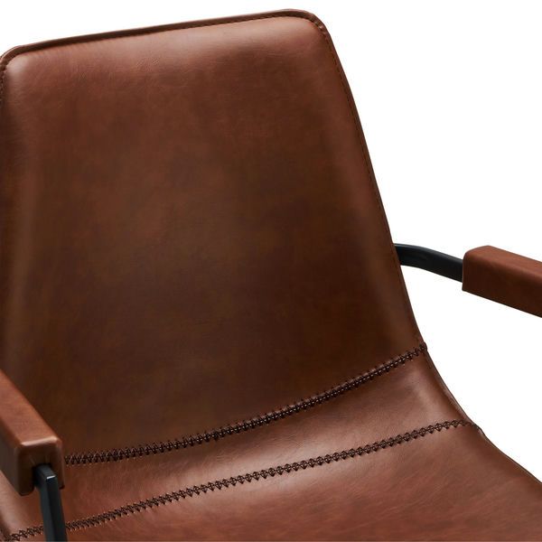 Isabel Esszimmerstühle mit Armlehne 2er Set - Drehbar, Kunstleder Cognac Braun - FURNHOUSE