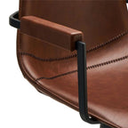 Isabel Esszimmerstühle mit Armlehne 2er Set - Drehbar, Kunstleder Cognac Braun - FURNHOUSE