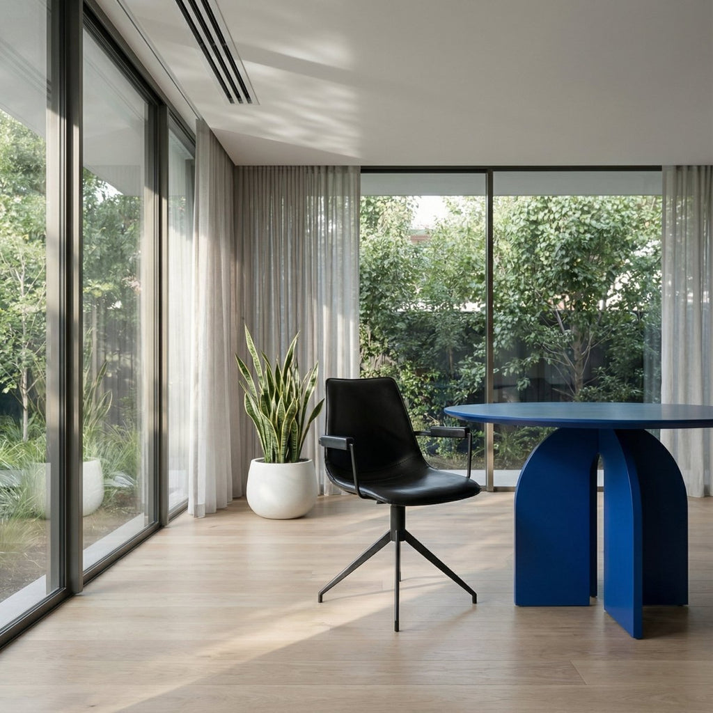 Isabel Esszimmerstühle mit Armlehne 2er Set - Drehbar, Kunstleder Schwarz - FURNHOUSE