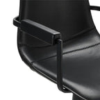 Isabel Esszimmerstühle mit Armlehne 2er Set - Drehbar, Kunstleder Schwarz - FURNHOUSE