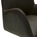 Jennifer Esszimmerstühle mit Armlehne 2er Set - Drehbar, Kunstleder Braun - FURNHOUSE