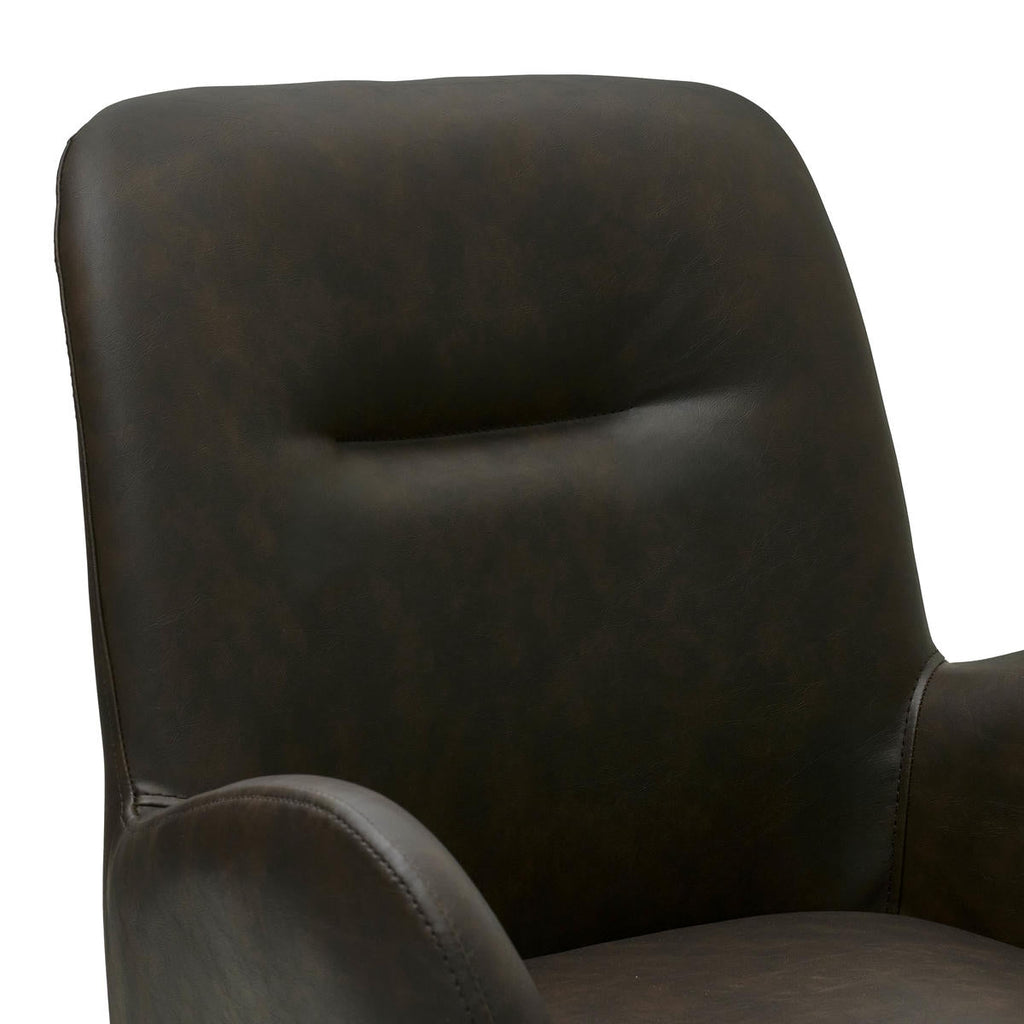 Jennifer Esszimmerstühle mit Armlehne 2er Set - Drehbar, Kunstleder Braun - FURNHOUSE