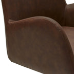 Jennifer Esszimmerstühle mit Armlehne 2er Set - Drehbar, Kunstleder Cognac Braun - FURNHOUSE