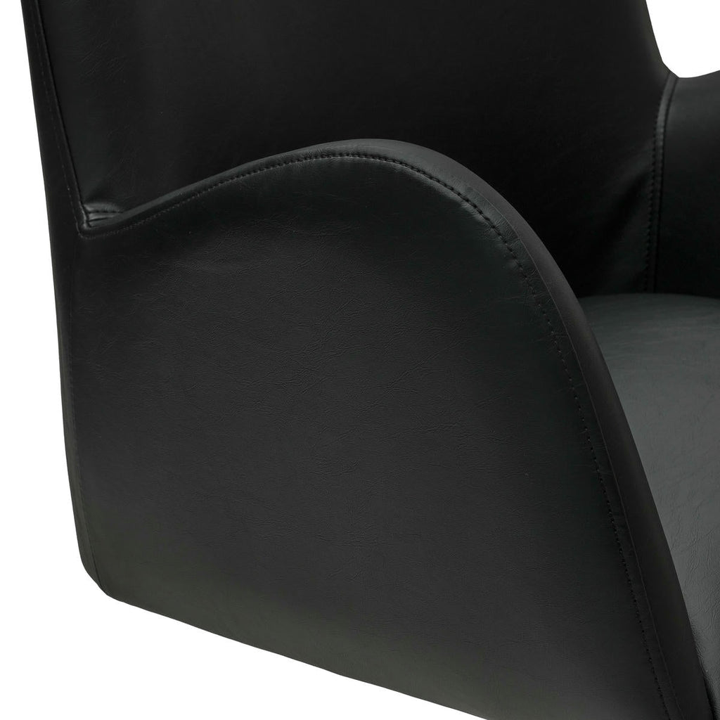 2er Set Esszimmerstühle mit Armlehne - Drehbar - Schwarz - FURNHOUSE