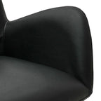 2er Set Esszimmerstühle mit Armlehne - Drehbar - Schwarz - FURNHOUSE