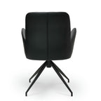 2er Set Esszimmerstühle mit Armlehne - Drehbar - Schwarz - FURNHOUSE