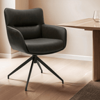 2er Set Esszimmerstühle mit Armlehne - Drehbar - Braun - FURNHOUSE