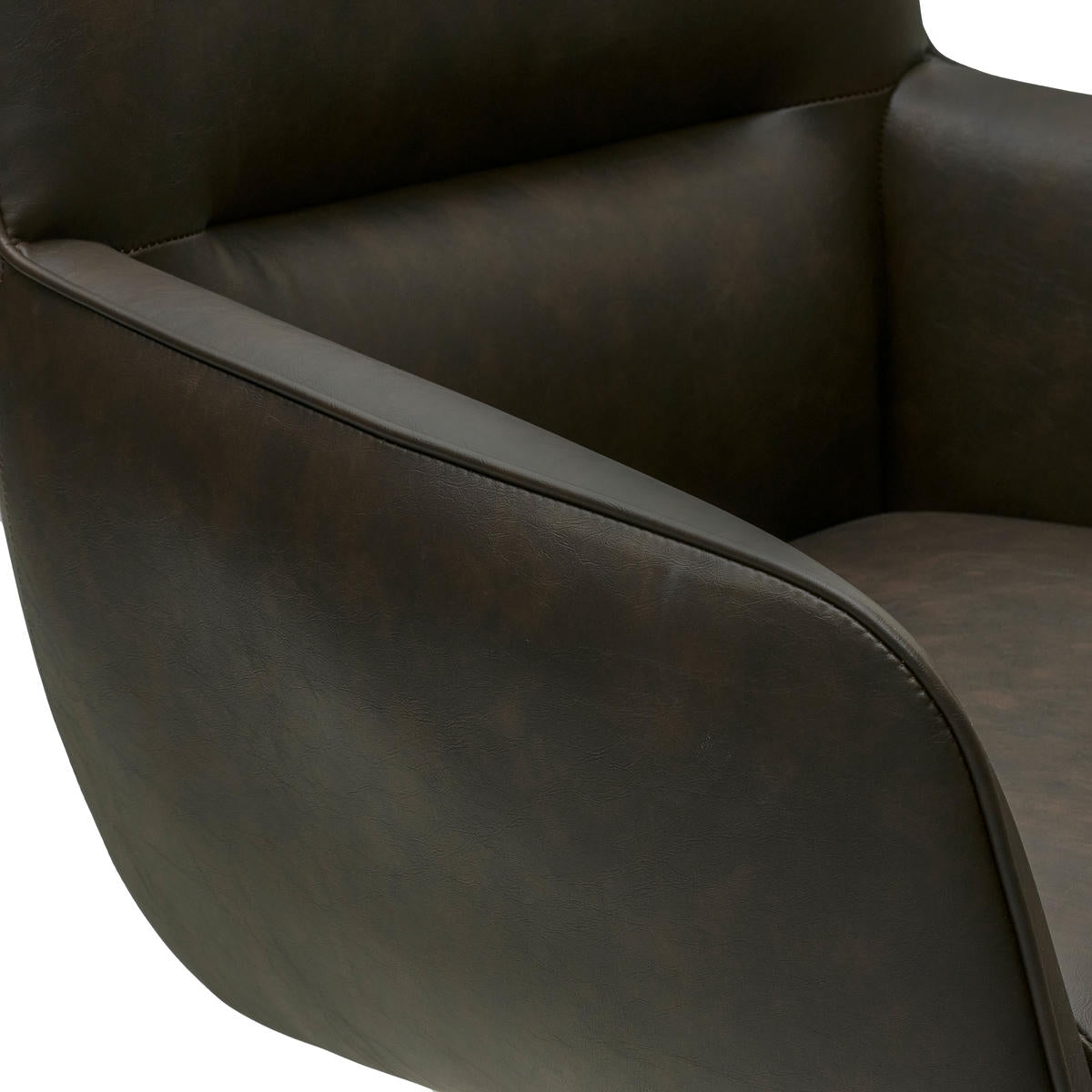 Jessica Esszimmerstühle mit Armlehne 2er Set - Drehbar, Kunstleder Braun - FURNHOUSE