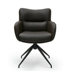 2er Set Esszimmerstühle mit Armlehne - Drehbar - Braun - FURNHOUSE