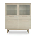 Highboard Kerteminde 124 cm Eiche bianco von vorne