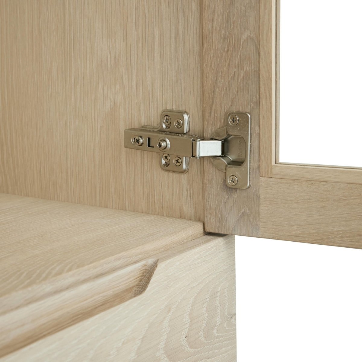 Kerteminde Highboard mit LED-Beleuchtung - 124 cm breit - Eiche Weiß geöltes - FURNHOUSE