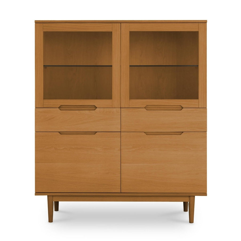 Highboard mit LED-Beleuchtung - 124 cm breit - Wildeiche - FURNHOUSE
