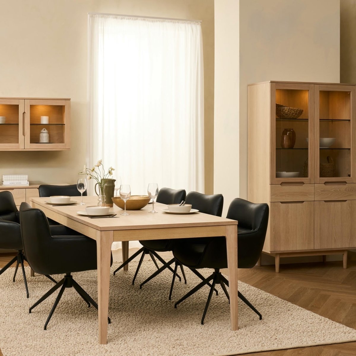 Kerteminde Rechteckiger Esstisch - 220x100 cm - Ausziehbar bis 320 cm - Eiche Weiß geöltes - FURNHOUSE