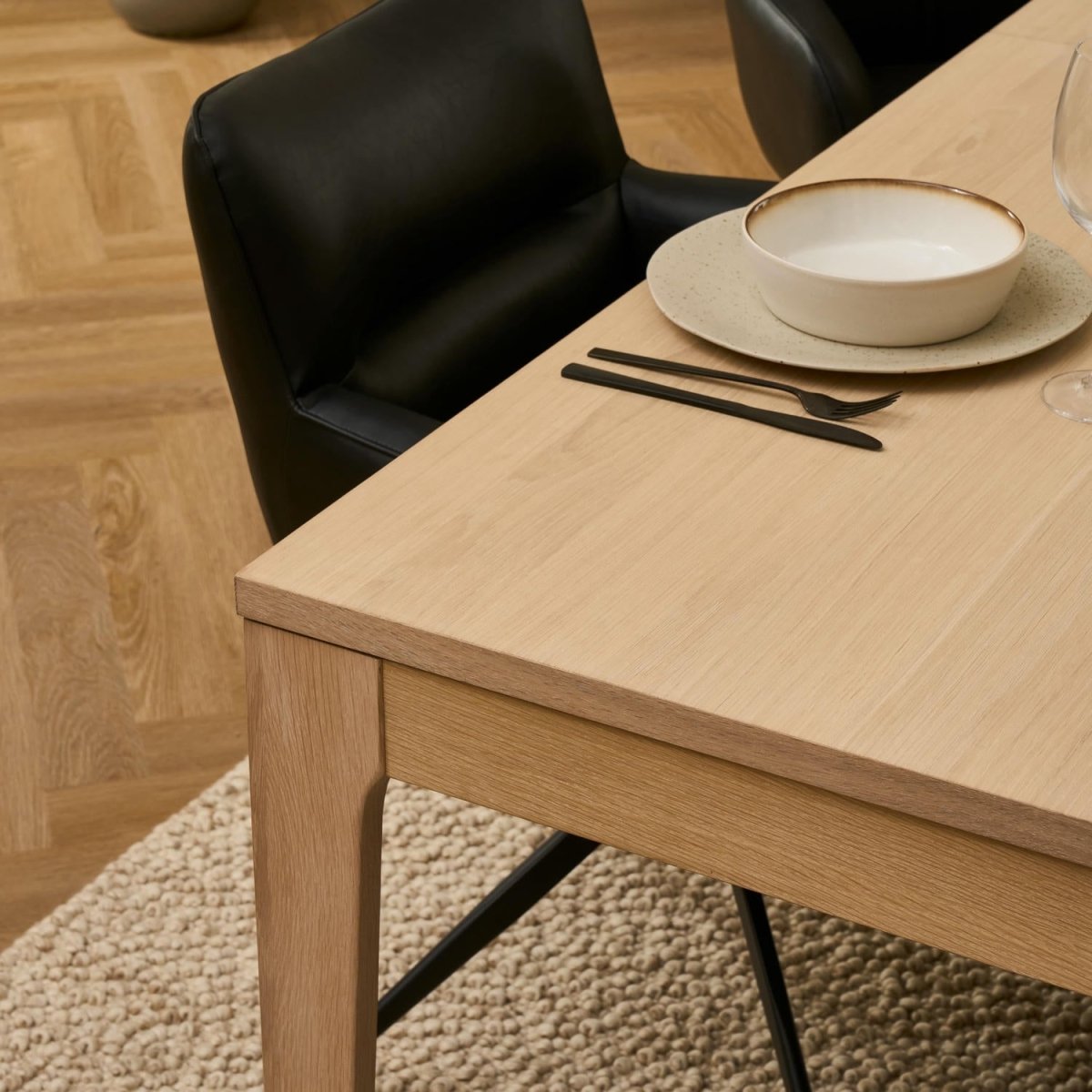 Kerteminde Rechteckiger Esstisch - 220x100 cm - Ausziehbar bis 320 cm - Eiche Weiß geöltes - FURNHOUSE