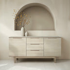 Sideboard mit 2 Türen - 160 cm breit - Eiche bianco - FURNHOUSE