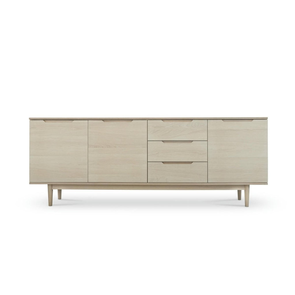 Kerteminde Sideboard mit 3 Türen - 213 cm breit - Eiche Weiß geöltes - FURNHOUSE