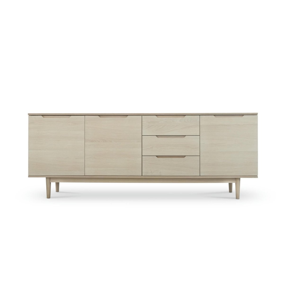 Kerteminde Sideboard mit 3 Türen - 213 cm breit - Eiche Weiß geöltes - FURNHOUSE